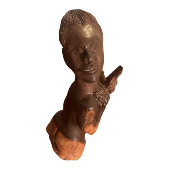 Vintage 1976 Noel Reid Jamaican hand carved Sculpture - Picture 5 of 7